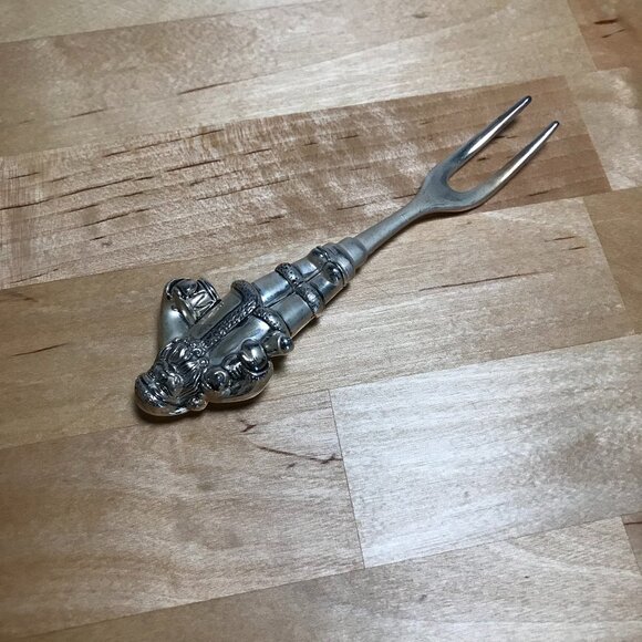 Vintage Wallace Silversmiths Silver Plated Holiday Christmas Santa Claus Fork - Picture 1 of 7